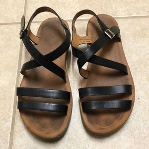 Size 8 faux leather sandals